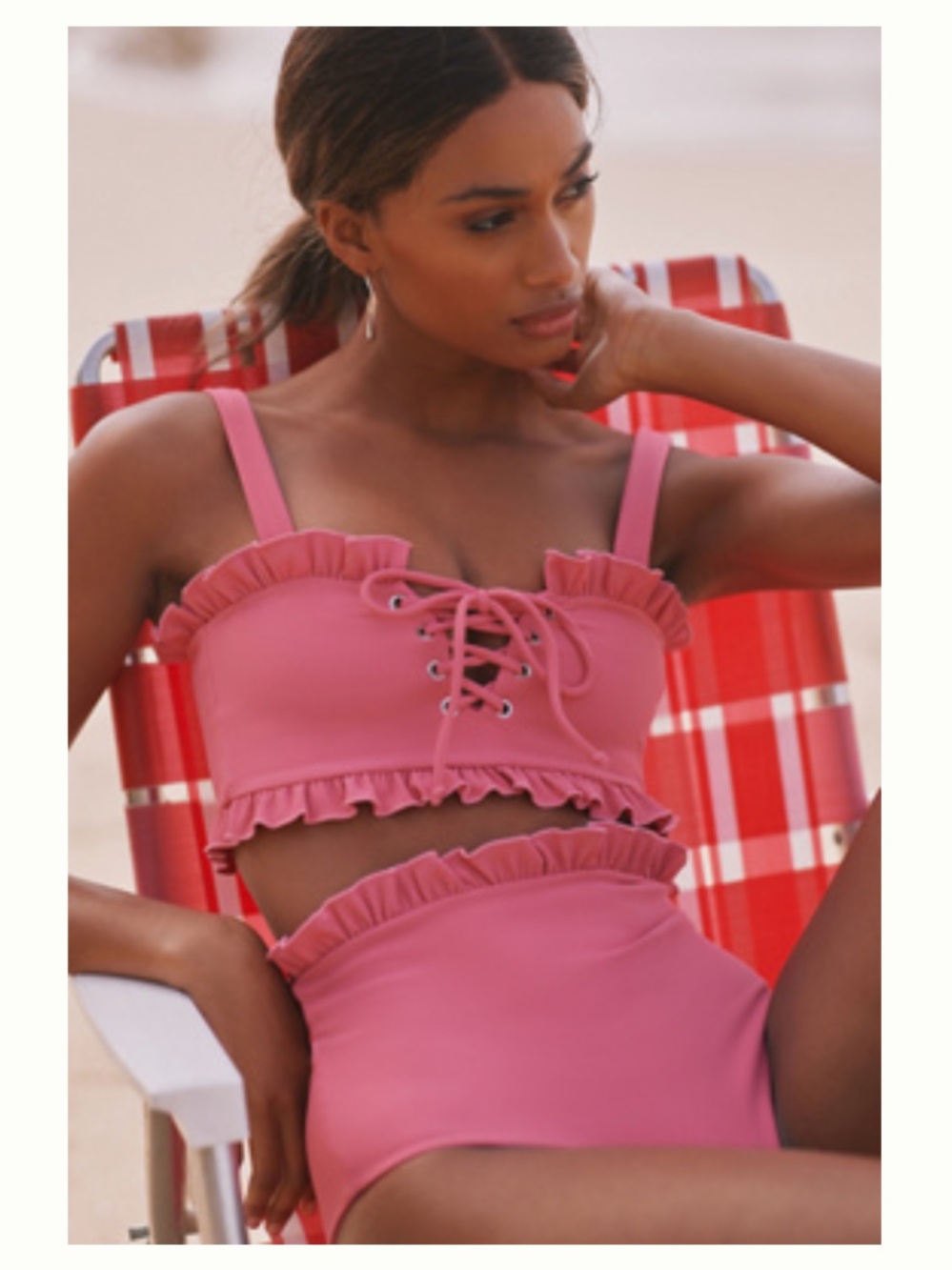 Anthropologie Pink Swim Bottoms